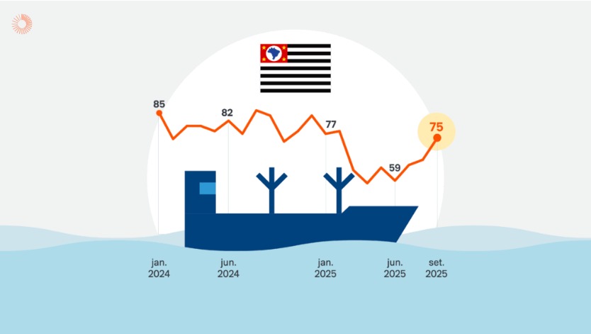 Atrasos atingem 75% dos navios no Porto de Santos em setembro